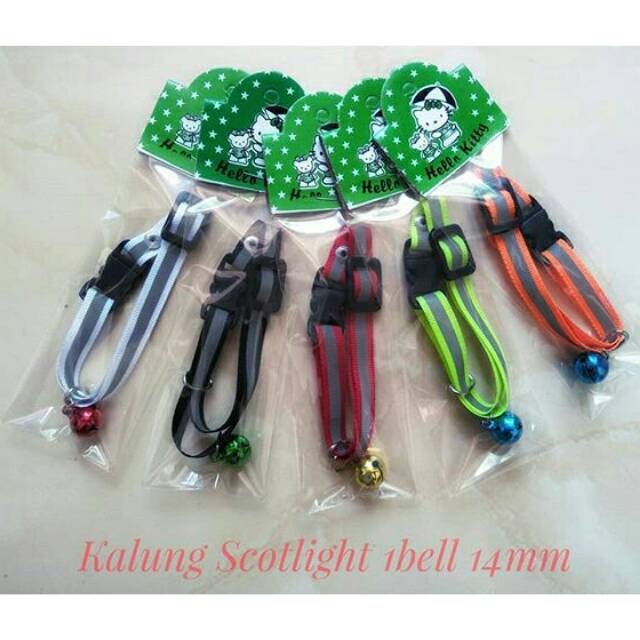 Kalung kucing scotlight bell 1 14mm Tipis