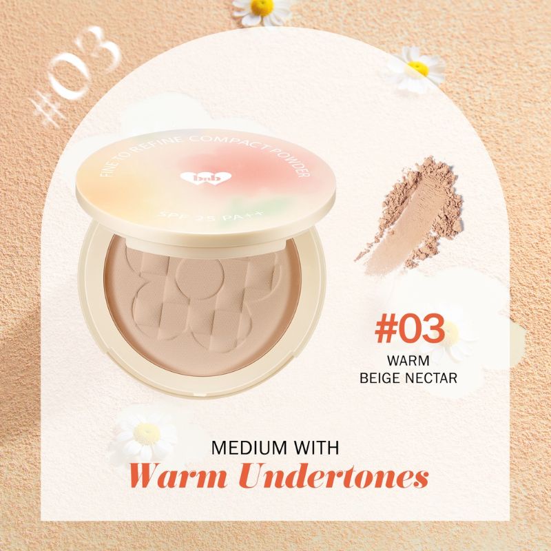 BNB barenbliss Korean Bloomatte Fine to Refine Compact Powder 「24H oil control」Bedak Padat ( YOU MAKEUPS OFFICIAL STORE )