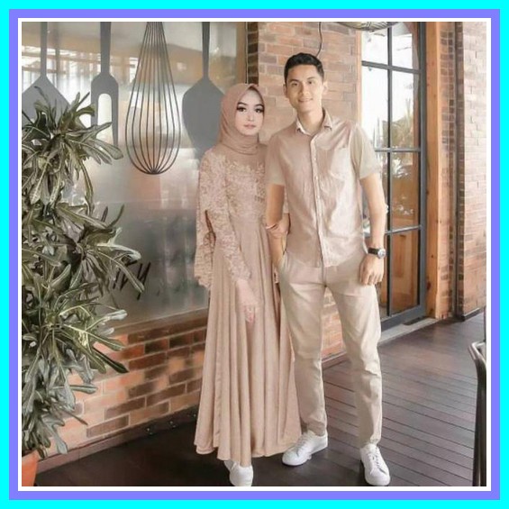 Nizar Couple Baju Couple Cewek Cowok Muslim Hijab Model Terbaru 2022 Baju Kopel Gamis Dan Kemeja Sua