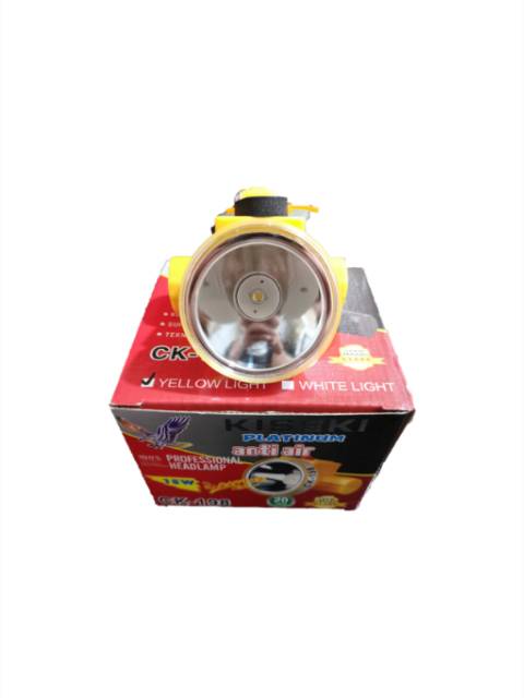 senter kepala kiseki ck-198 15w/ super terang/ head lamp / waterproof