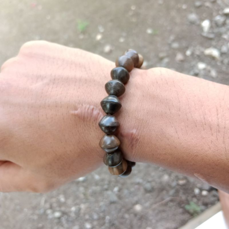 Gelang Pria Wanita Kayu Kalimasada Wajik Size 10mm ORIGINAL!!