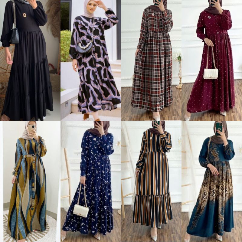 GAMIS RAYON VISCOSE HOMEDRESS BUSUI BEST SELLER / GAMIS MUSLIM BUSUI MOTIF TERBARU