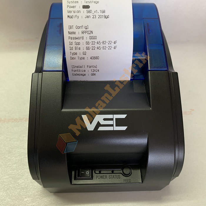 Printer Bluetooth Thermal Printer Kasir Mini PPBO VSC 58mm