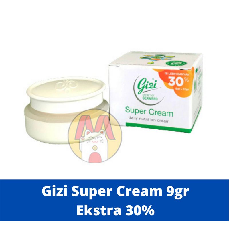 Gizi Super Cream 9g Ekstra 30% Secret of Seaweed Krim Wajah Melembabkan & Menutrisi