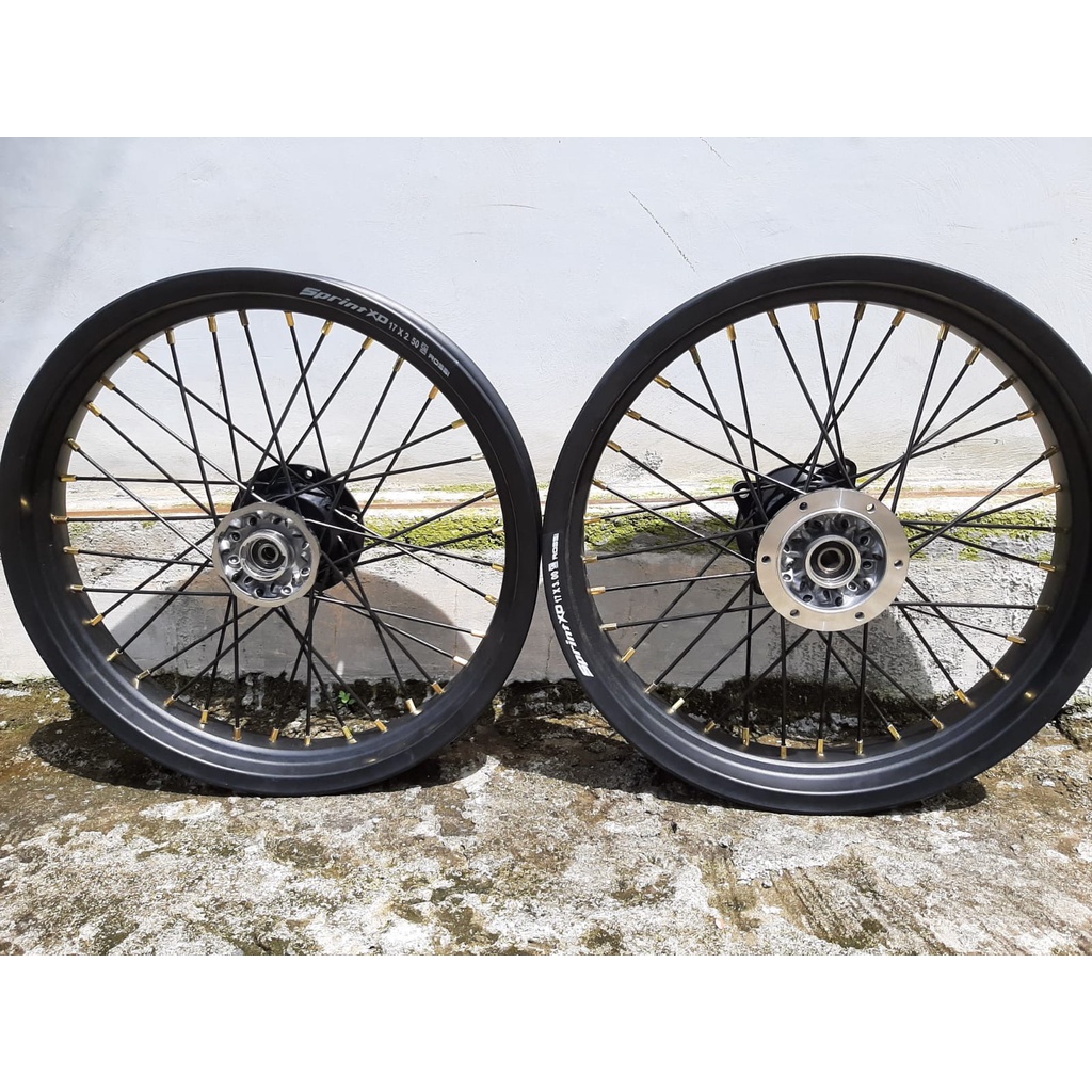 Velg Set Supermoto KLX 150 Tanpa Ban Ukur 250/300 Ring 17