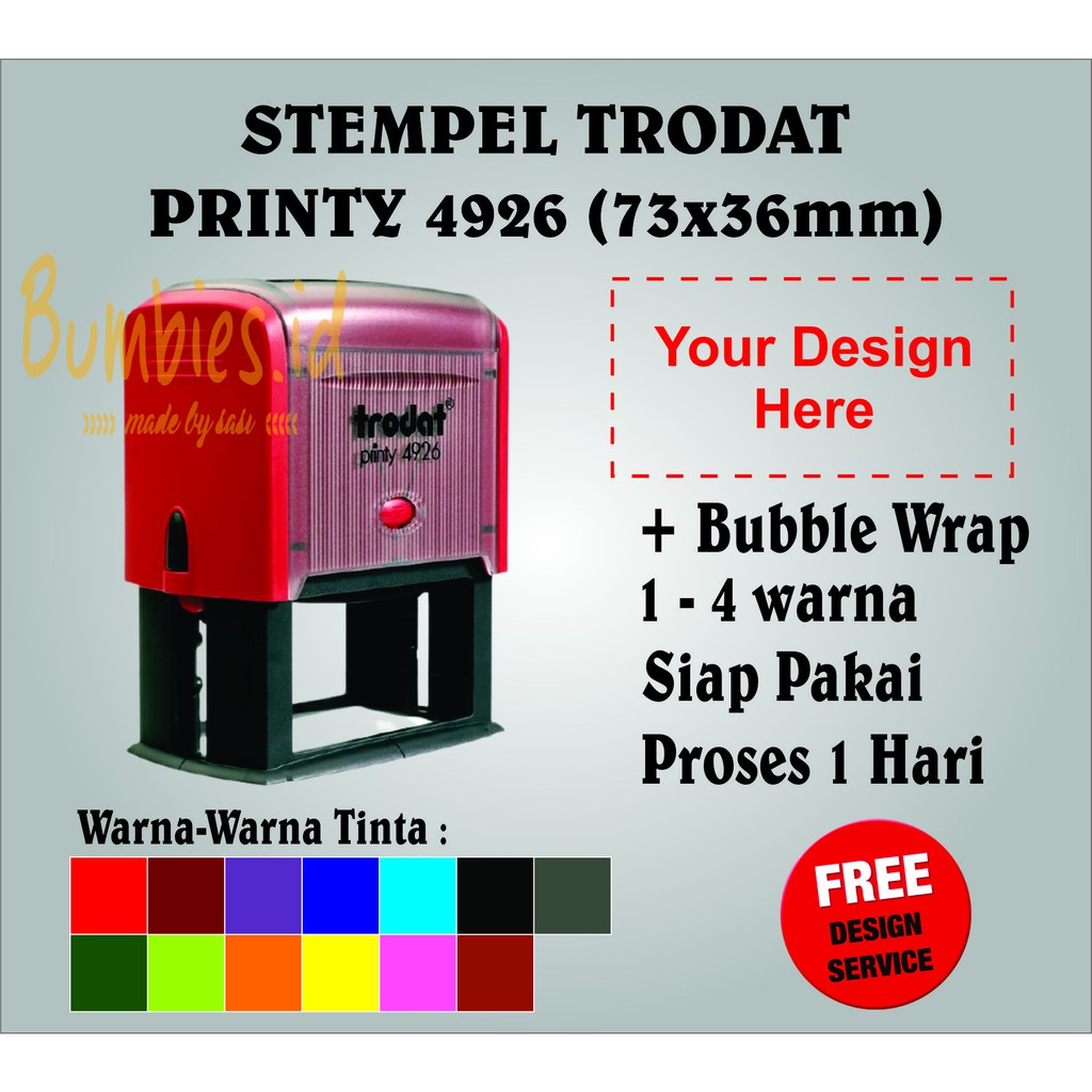 Stempel Praktis Trodat 4926 (73x36mm) Stempel Perusahaan | Stempel Toko | Stempel 2-4 warna