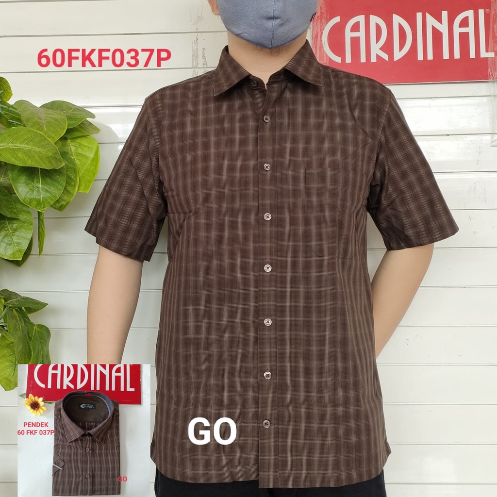 gof XL-2XL CARDINAL KEMEJA FORMAL PENDEK RegularFit Pakaian Kemeja Kerja Pria Kantor Acara Resmi Pakaian Wisuda Original KMSB