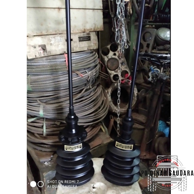 Antena Jeep Tegak Variasi Mobil Jeep Gagah Untuk Rubicon Jimny Willys CJ Utility Dll - Hanya variasi