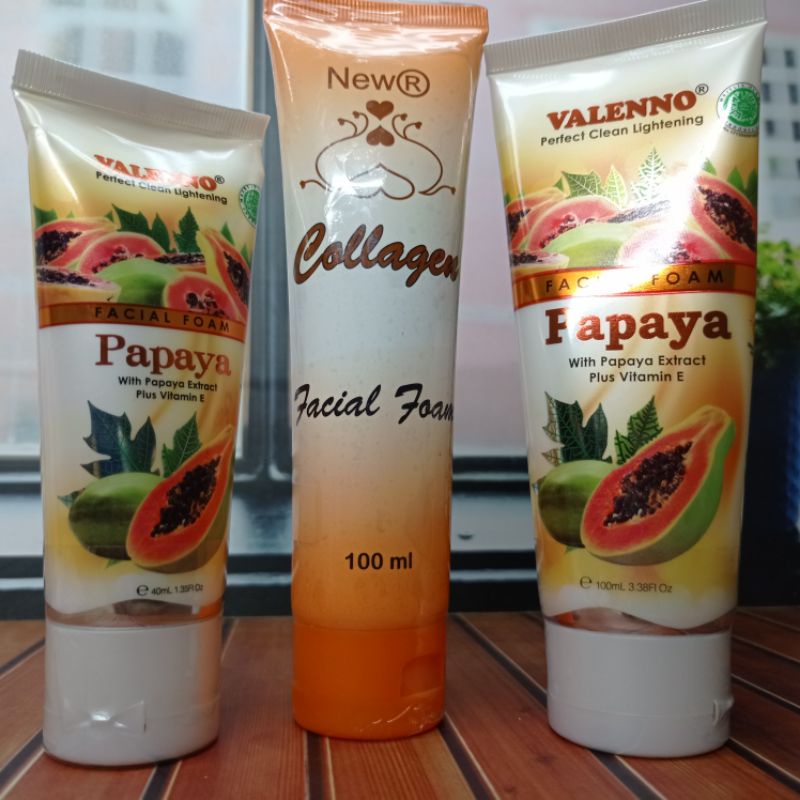 Facial Foam Collagen/papaya pilih variannya