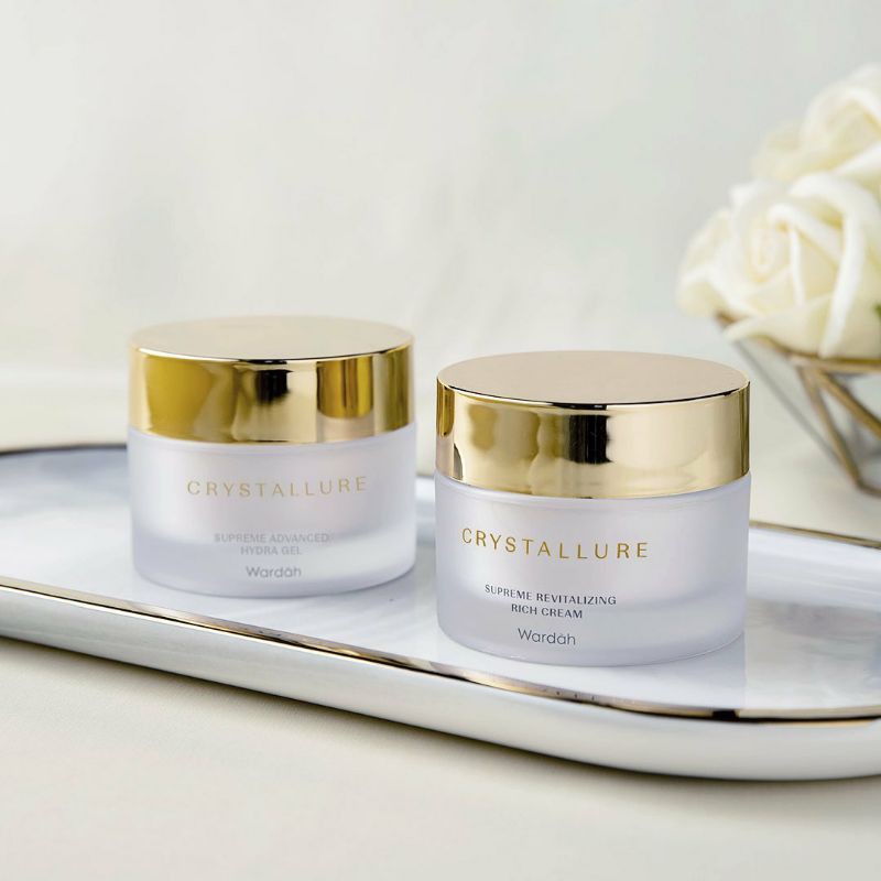 (BISA COD) Paket Hemat Wardah Crystallure Day Gel & Rich Night cream + FREE GIFT
