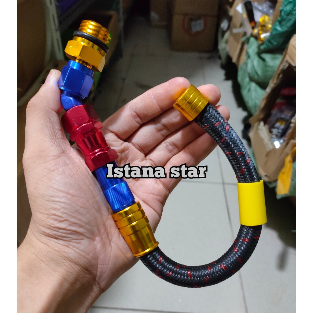 Tutup Oli Mesin Selang Double Motif Serat Universal