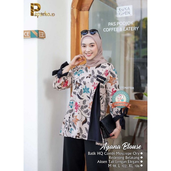 Ayana Blouse • Blouse Wanita Kekinian • Blouse Batik Wanita Modern