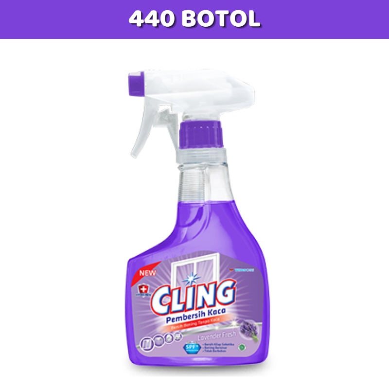 Cling Pembersih Kaca 440ml (Botol) &amp; 425ml (Refill)