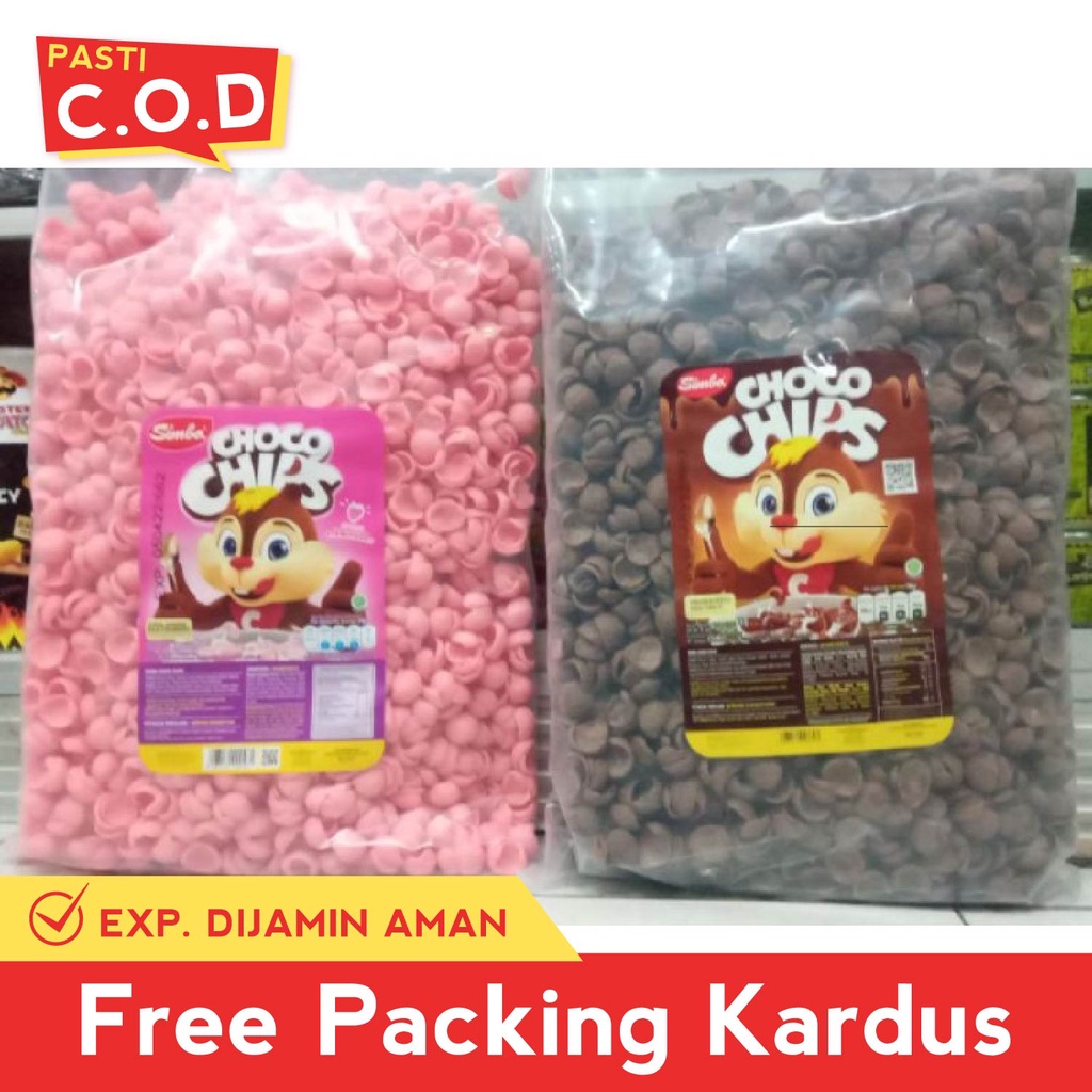 

SNACK KILOAN CHOCO CHIPS STRAWBERRY 250 GRAM MAKANAN RINGAN CAMILAN JAJANAN