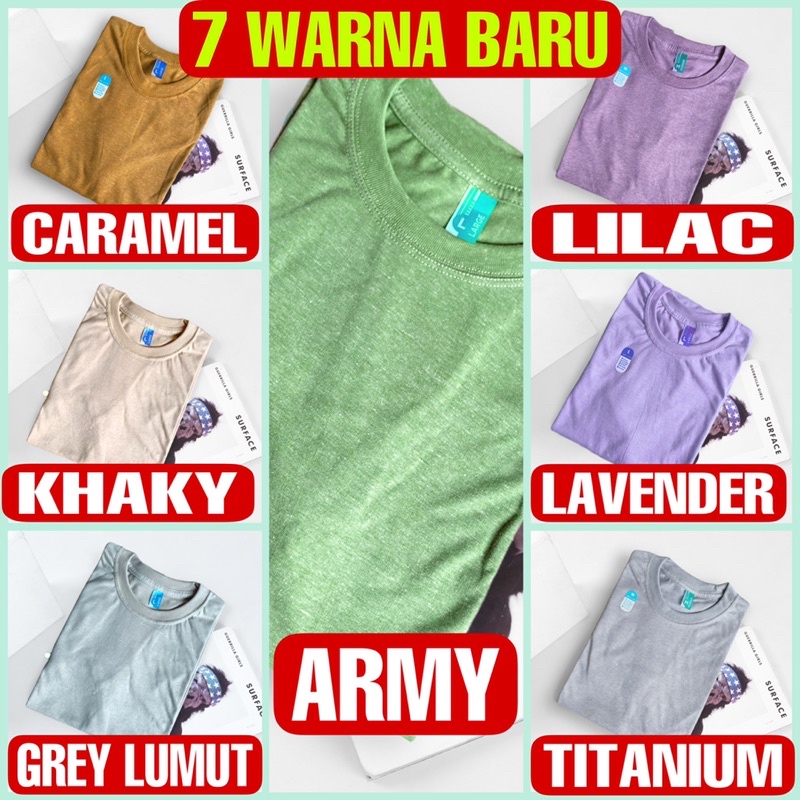 (KHUSUS RESELLER) PAKET USAHA KAOS GROSIR ISI 100 PCS KAOS POLOS MISTY TWOTONE 30S