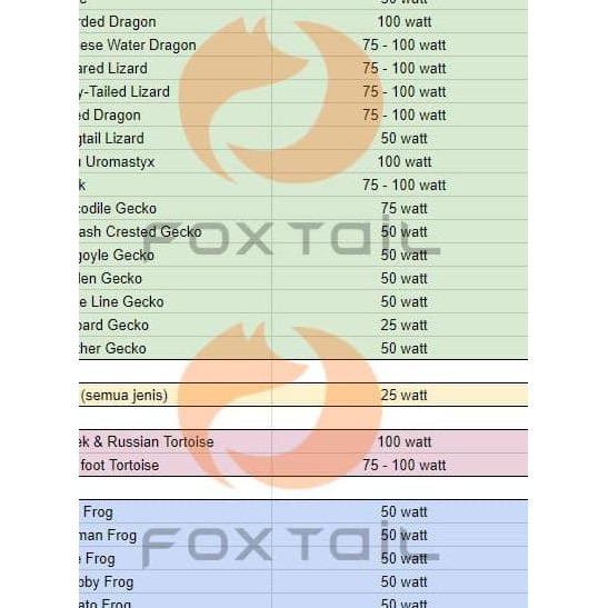 russian tortoise heat lamp watt