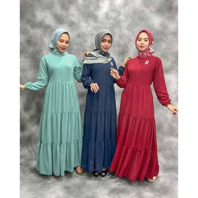 PB Prilly Busana - MARWAH GAMIS MALAYSIA CERUTY BABYDOLL SUSUN - GAMIS POLOS - DRESS BUSUI - MUSLIM