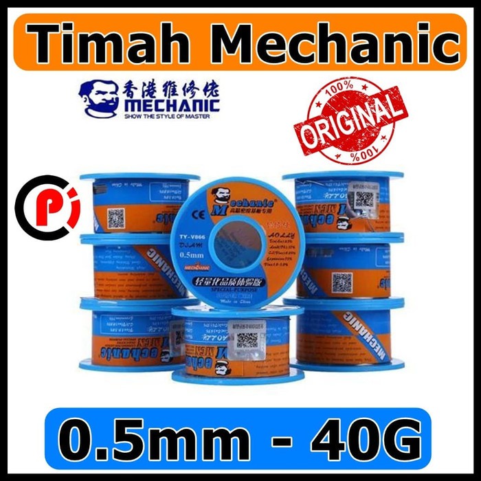 Original Mechanic Timah Solder Ukuran 0.5mm 0.5 mm 40 Gr 40G