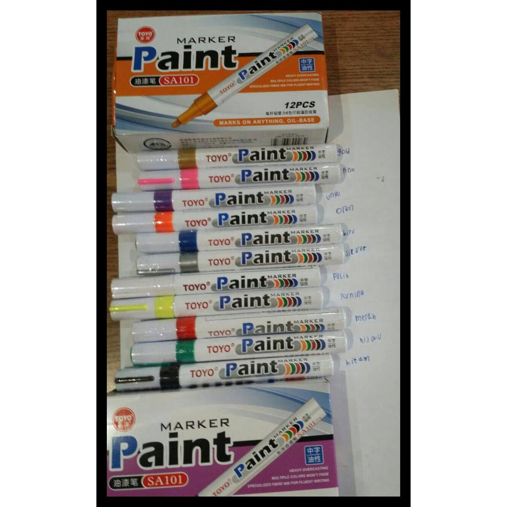 

Spidol Ban Toyo Marker Paint Brand Original Sa101 Terlengkap