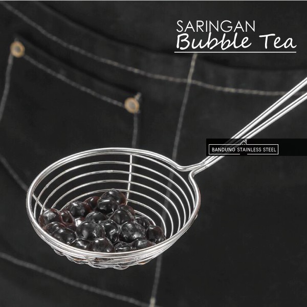 SUS304 Saringan Bubble Tea Kecil Daging Hotpot Shabu Stainless Tebal Multifungsi