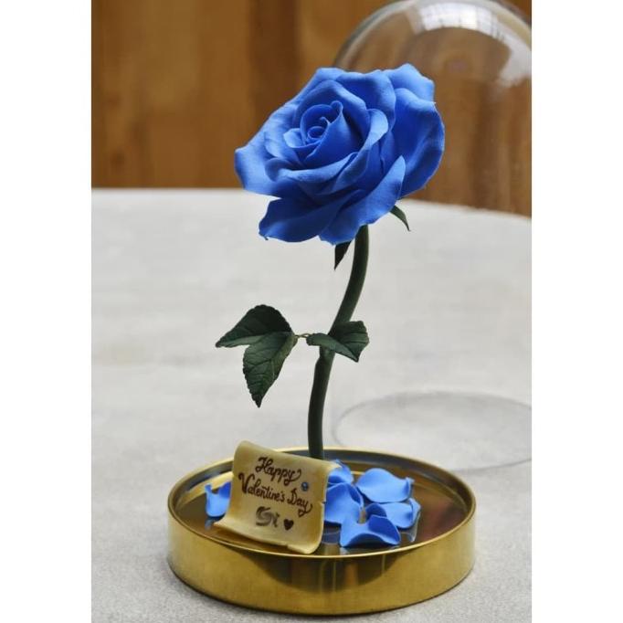 

KADO VALENTINE BLUE ROSE KUBAH KACA DG654EAFVD