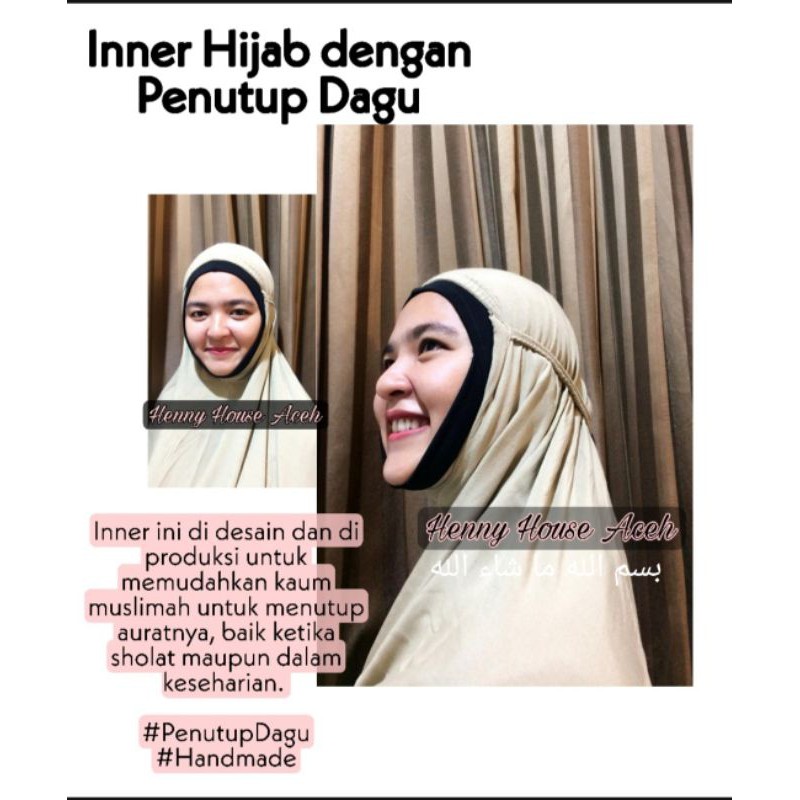 Inner Hijab Penutup Dagu Tanpa Resleting