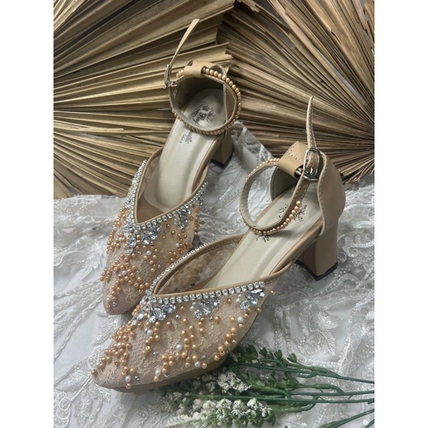 sepatu wanita Rafaizoutfit naima nude tali 7cm tahu