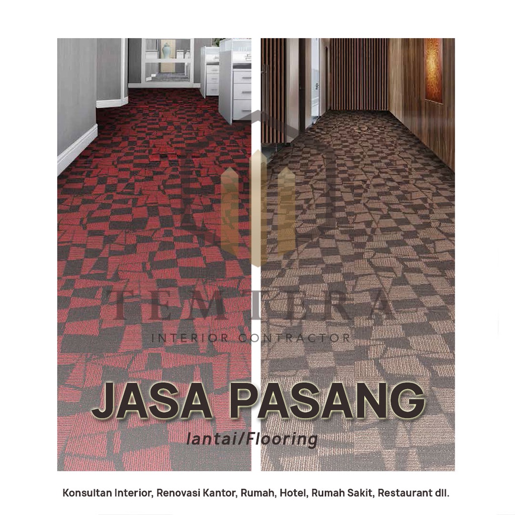 Jual Jasa Pasang Karpet Tile/ Karpet Lantai/ Karpet Tangga/ Lantai