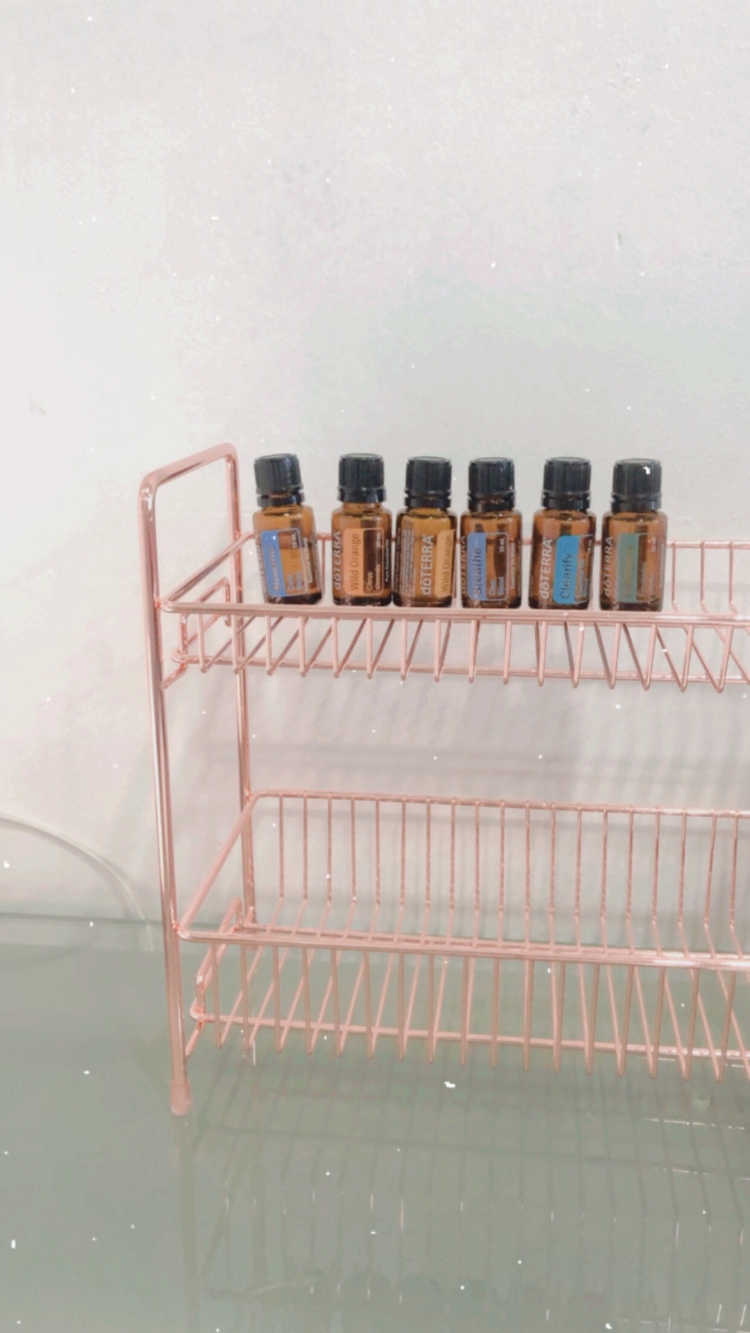 Rak Susun Rosegold Tingkat Serbaguna Peralatan Dapur Kosmetik Makeup Skincare Kamar Mandi Dua Lapis