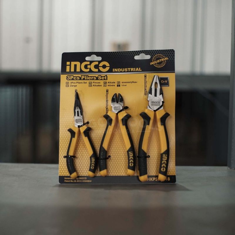 TANG SET 3 PCS INGCO HKPS28318 / TANG KARET INDUSTRIAL