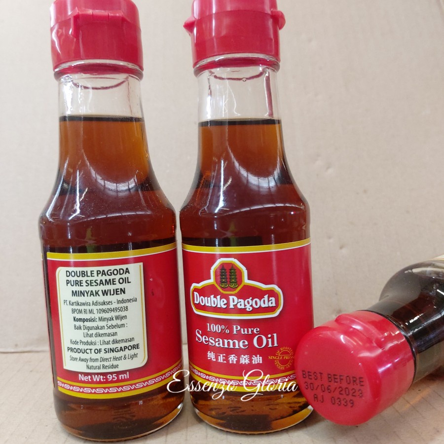 

Double Pagoda sesame oil minyak wijen 95ml Exp.06/2023