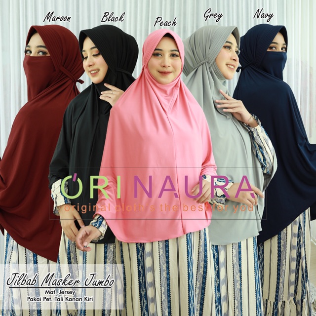 JILBAB MASKER ORI NAURA / JILBAB MASKER JERSEY