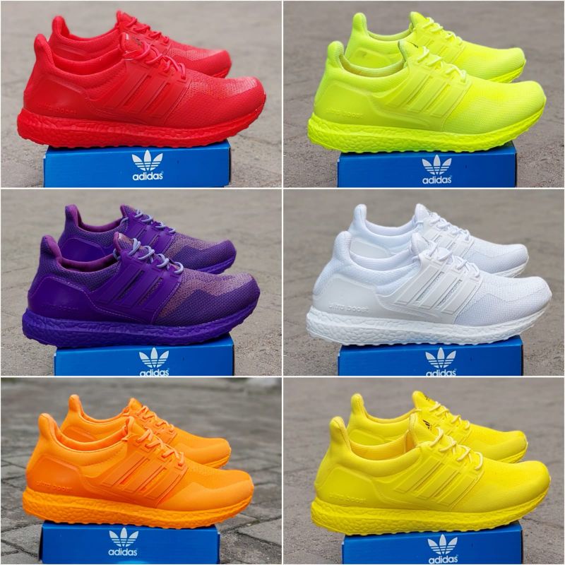 Sepatu Sniker Sneakers Wanita Adidas Ultraboost Full Color Dance Performance Kualitas Import Made In