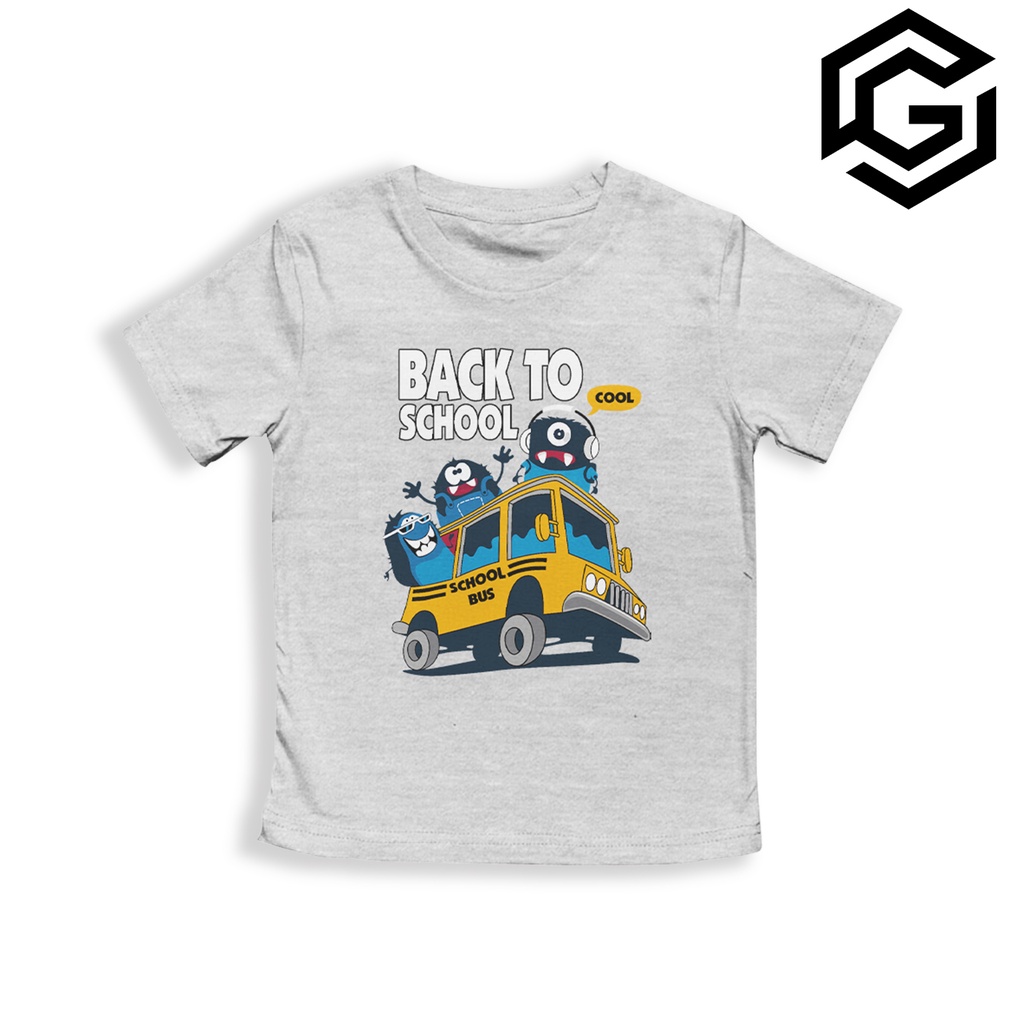 Kaos Distro Anak Laki-Laki Dan perempuan 1-10 Tahun Unisex Motif Back To School