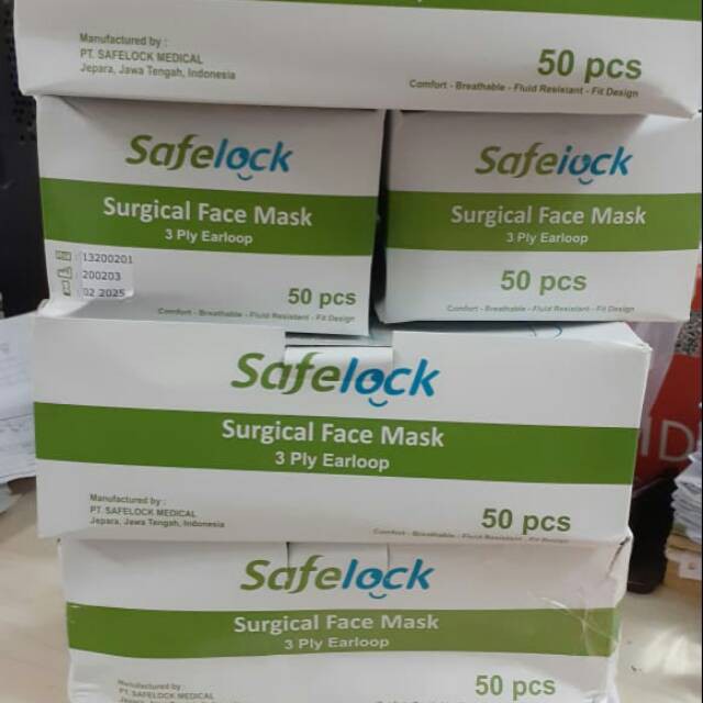 Masker Medis Murah Merk Safelock Earloop Kualitas Bagus