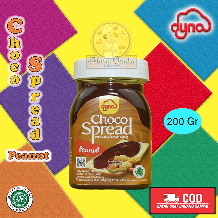 

Selai Roti Dyna Choco Spread Peanut selai coklat kacang 200gr Ekonomis