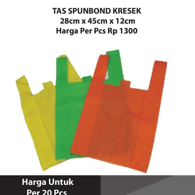 

✨ BISA COD ✨ Tas Kresek Spunbond 28cm x 45cm x 12cm - Merah
