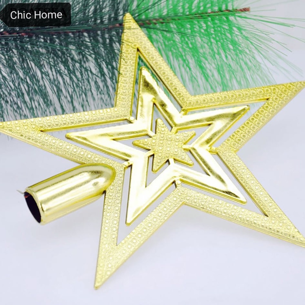 20cm Christmas tree top star five-star Christmas ornament tree top star golden top star Christmas tree pendant ornaments OW