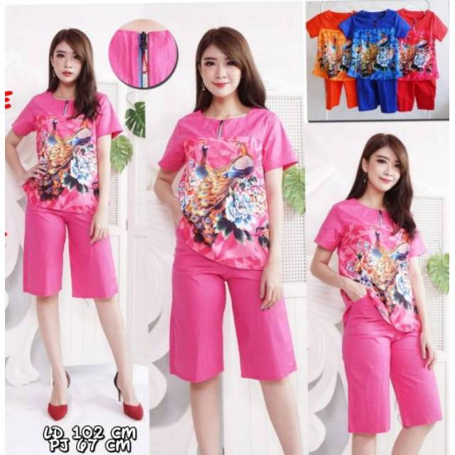 Geser motif JC-stelan 820 bahan Ktn stret setelan batik