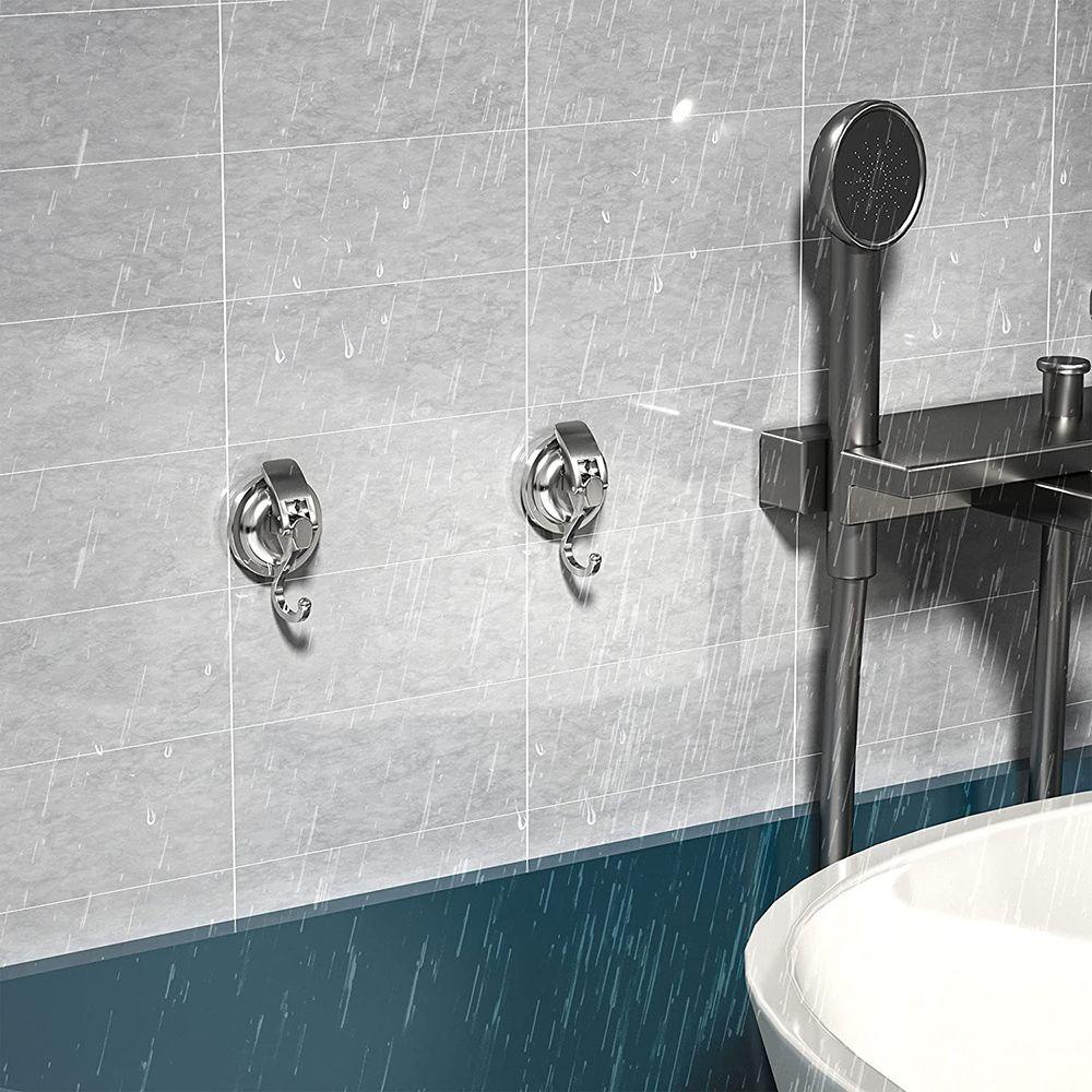 Kait Suction Cup Atas Dapat Digunakan Kembali Mudah Dipasang Shower Kamar Mandi Poles