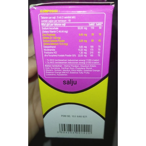 Salju ~ H-booster Syrup anak