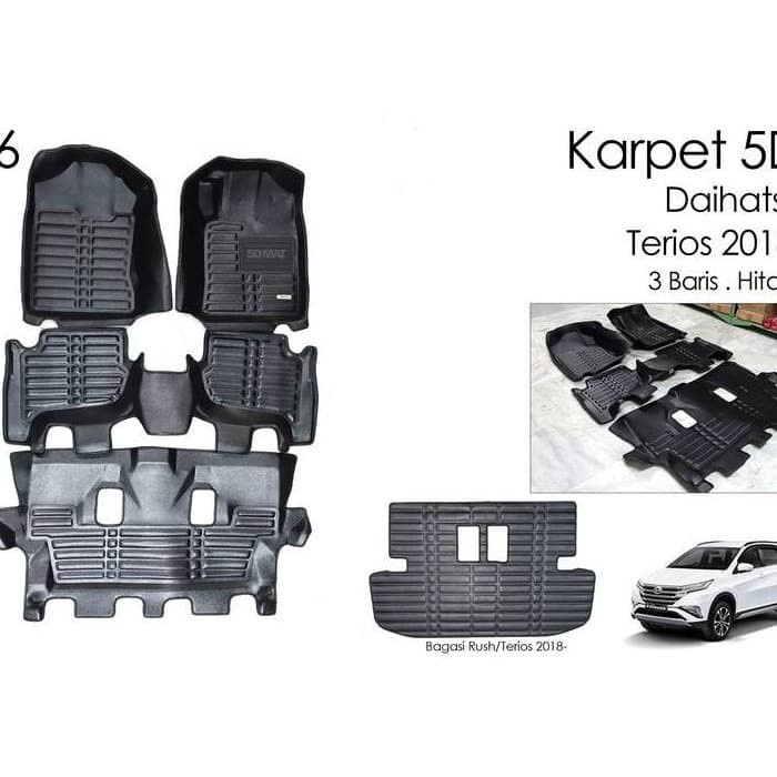 KARPET 5D TERIOS 2018 TANPA BAGASI