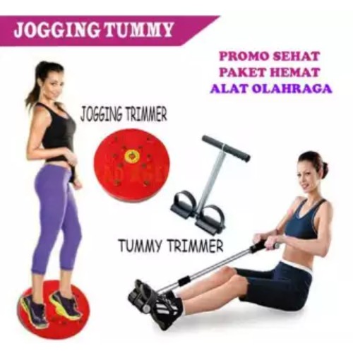 [Paket Olahraga] Super Tummy Trimmer + Trimmer Jogging Nikita Paket Alat Fitness Pengecil Perut