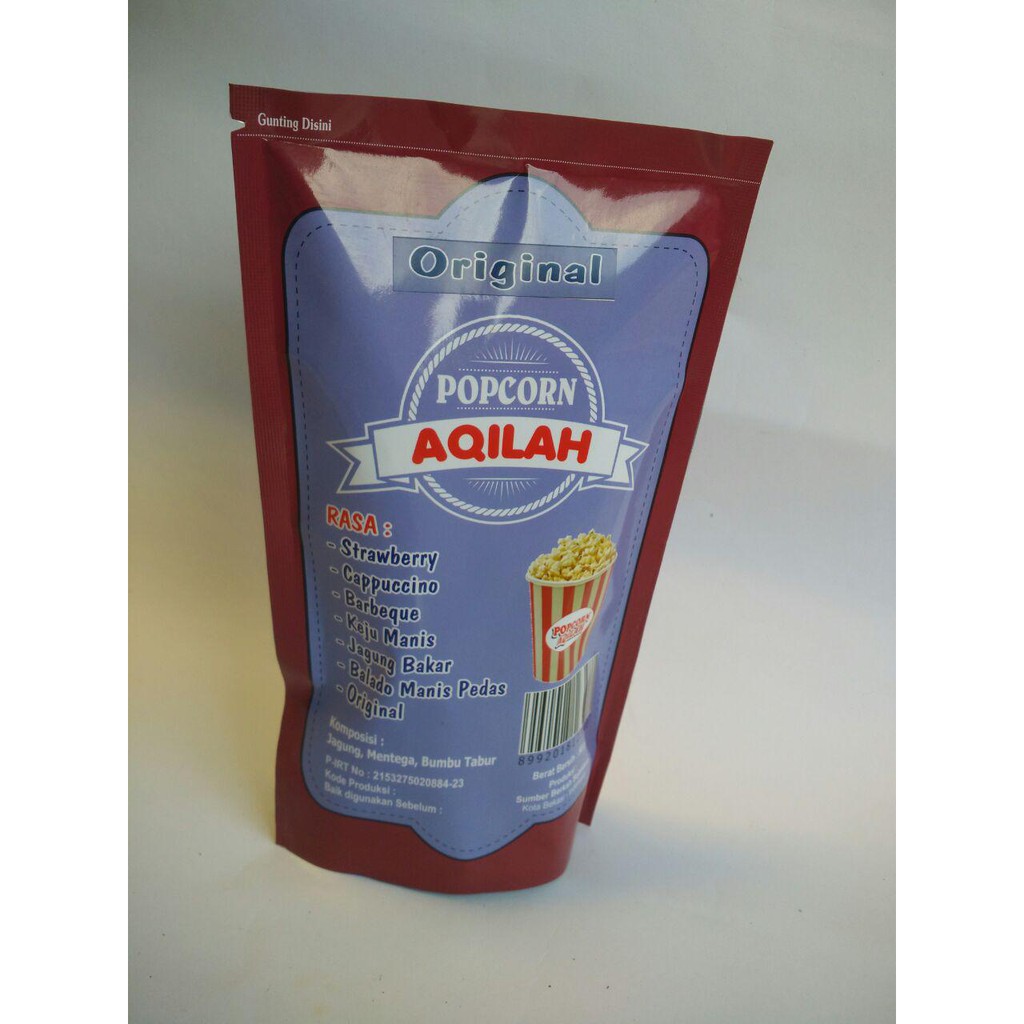 

popcorn original/popcorn gurih/makanan ringan/camilan/snack zaman now