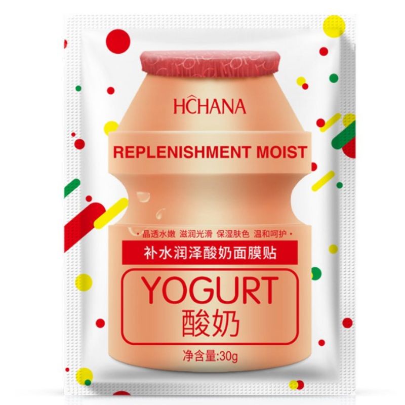 READY [BISA COD] NEW Masker Wajah Korean ROREC/HCHANA Yogurt Sheet Mask Clear and Moisturizing Korea