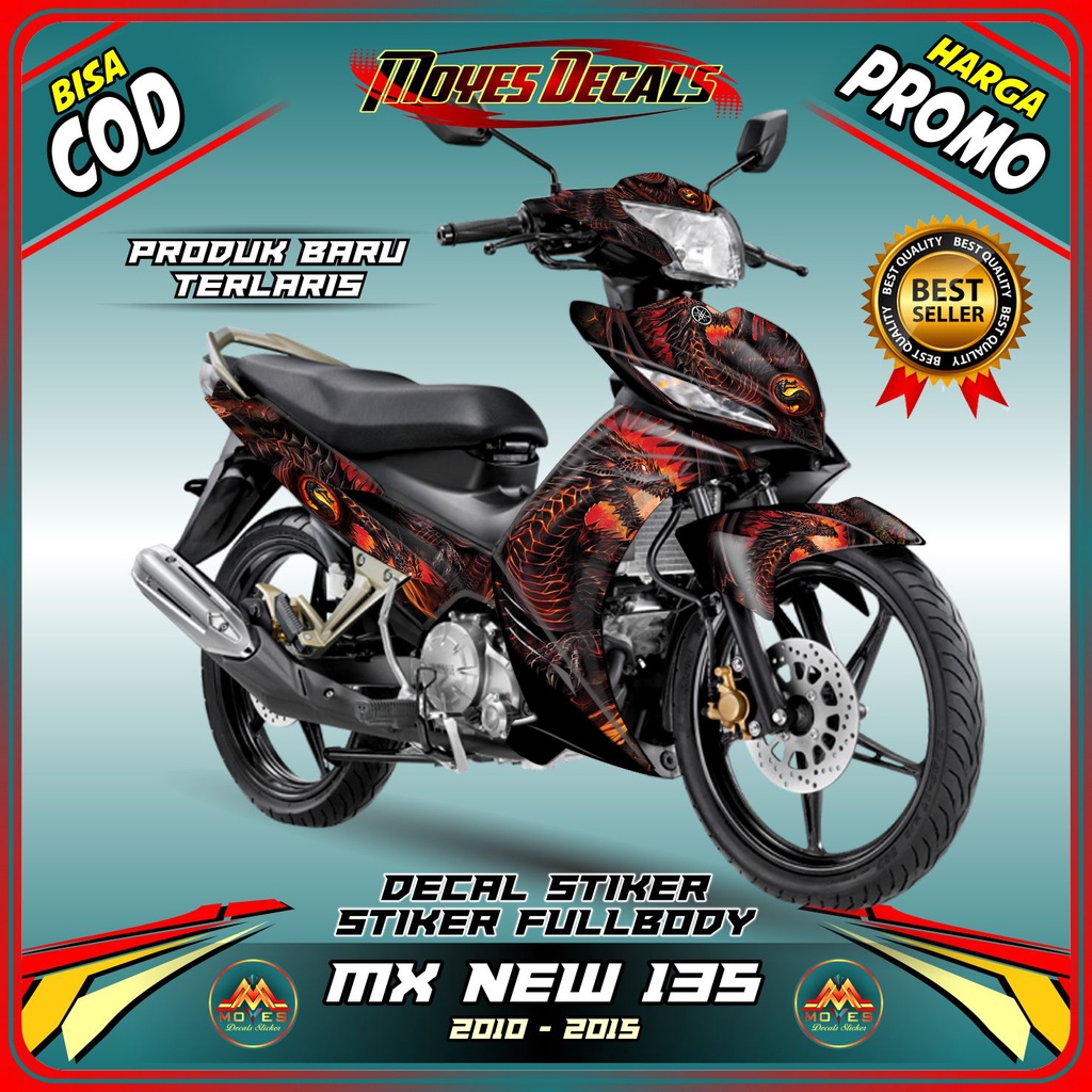 Decal Mx New 135 Full Body - Stiker Mx New 135Motif Dragon Custom