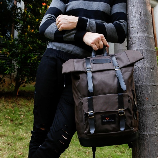 JAM SESSION BROWN |Urban Factor x FORIND|Tas Ransel Punggung Ori Bag Pria Wanita Backpack Baru Besar