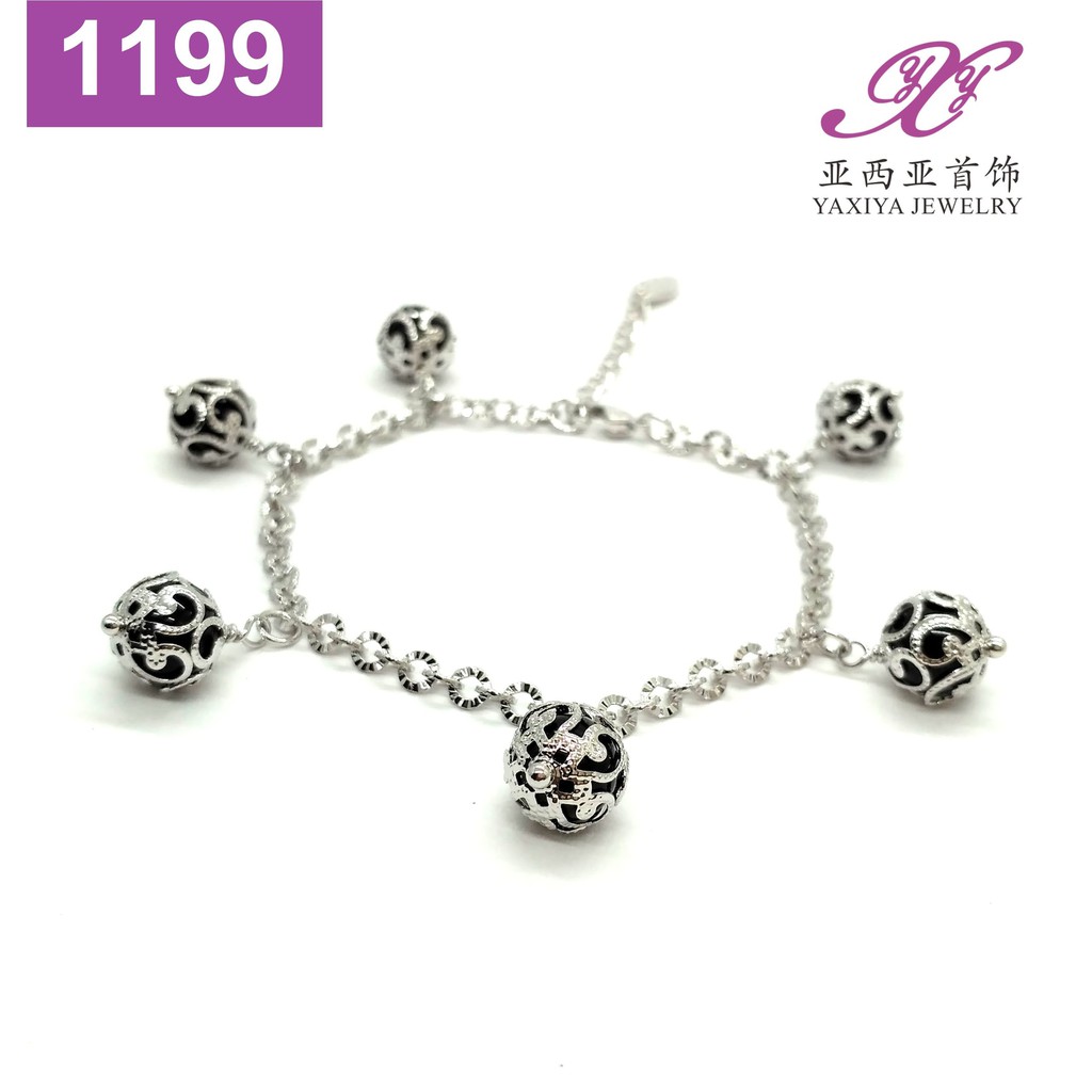 Gelang Jurai Bola Lampion Emas putih Perhiasan imitasi Yaxiya 1199