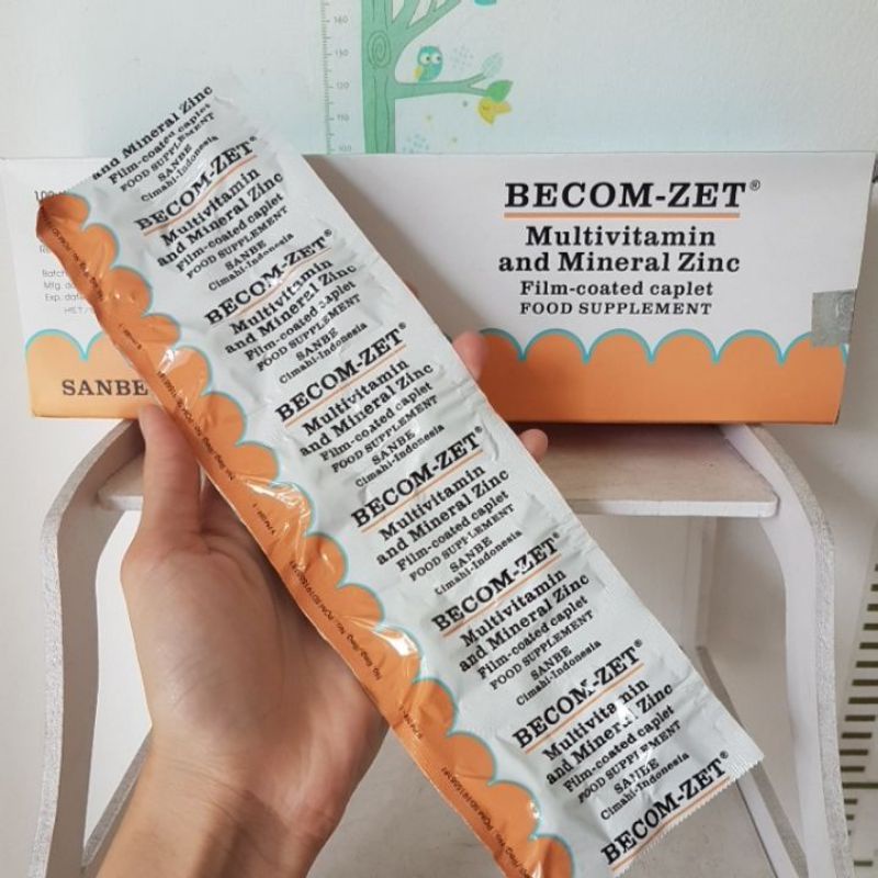 BECOMZET STRIP 10 KAPLET MULTIVITAMIN ZINC