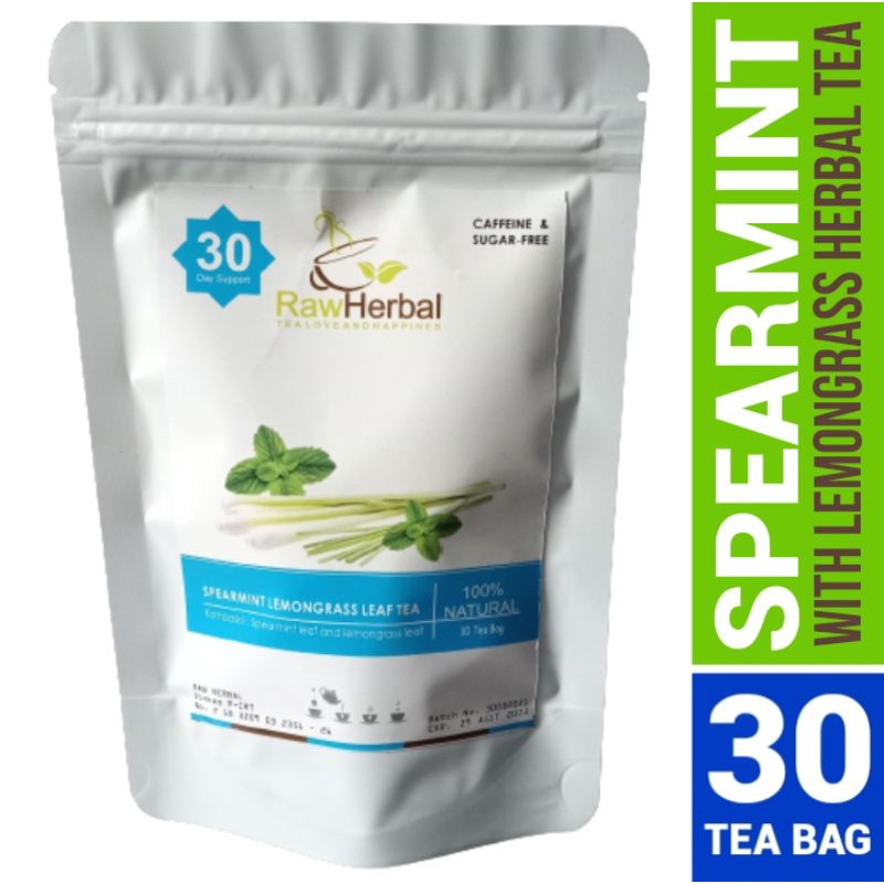 Spearmint Lemongrass Tea : Spearmint With Lemongrass Tea 30 Tea Bag